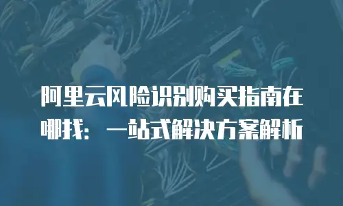 阿里云风险识别购买指南在哪找：一站式解决方案解析