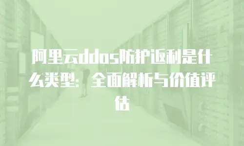 阿里云ddos防护返利是什么类型：全面解析与价值评估