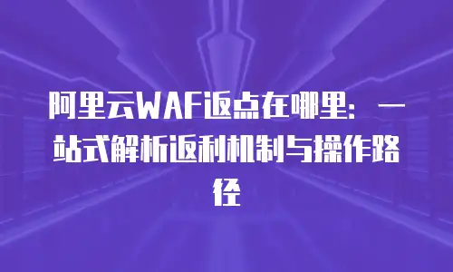 阿里云WAF返点在哪里：一站式解析返利机制与操作路径
