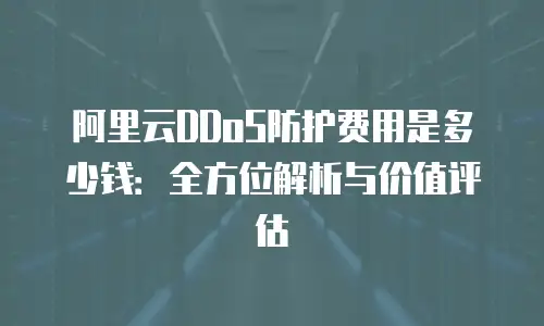 阿里云DDoS防护费用是多少钱：全方位解析与价值评估