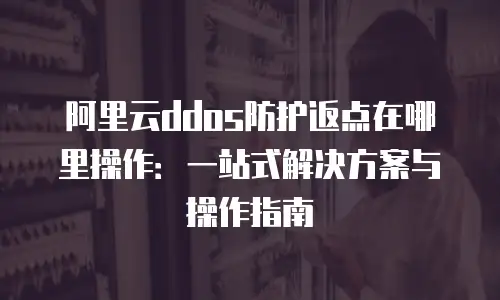 阿里云ddos防护返点在哪里操作：一站式解决方案与操作指南