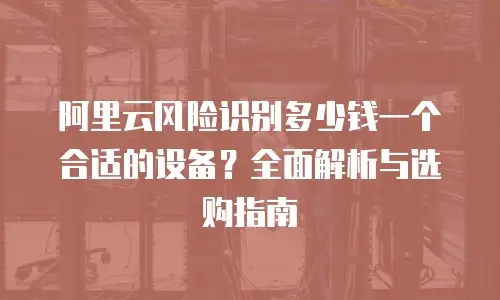 阿里云风险识别多少钱一个合适的设备？全面解析与选购指南