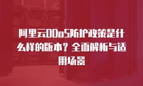 阿里云DDoS防护政策是什么样的版本？全面解析与适用场景