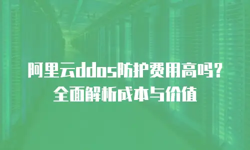 阿里云ddos防护费用高吗？全面解析成本与价值