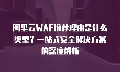 阿里云WAF推荐理由是什么类型？一站式安全解决方案的深度解析