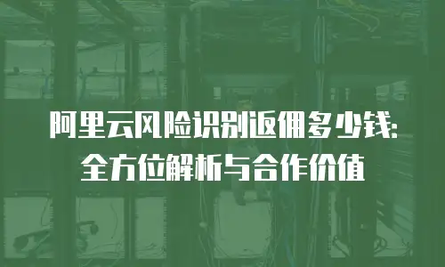 阿里云风险识别返佣多少钱：全方位解析与合作价值