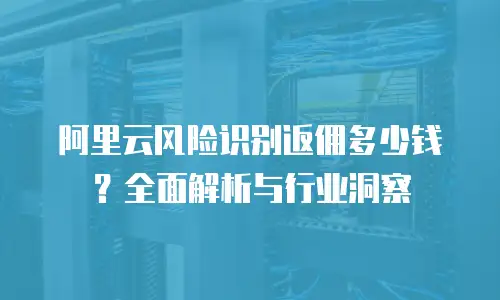 阿里云风险识别返佣多少钱？全面解析与行业洞察