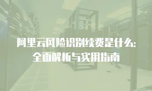阿里云风险识别续费是什么：全面解析与实用指南