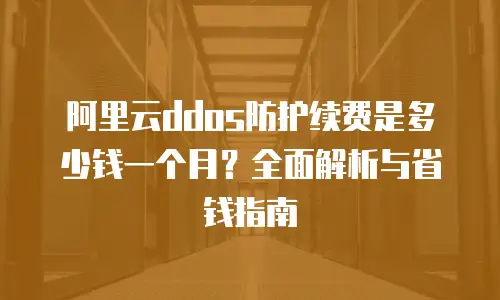 阿里云ddos防护续费是多少钱一个月？全面解析与省钱指南