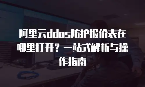 阿里云ddos防护报价表在哪里打开？一站式解析与操作指南