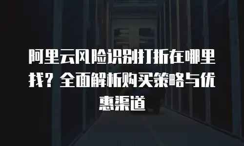 阿里云风险识别打折在哪里找？全面解析购买策略与优惠渠道