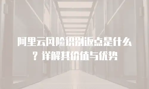 阿里云风险识别返点是什么？详解其价值与优势