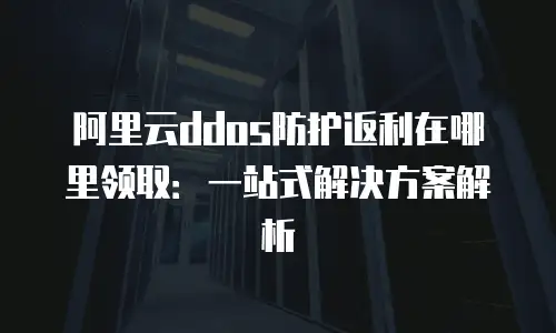 阿里云ddos防护返利在哪里领取：一站式解决方案解析
