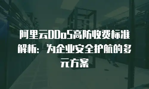 阿里云DDoS高防收费标准解析：为企业安全护航的多元方案