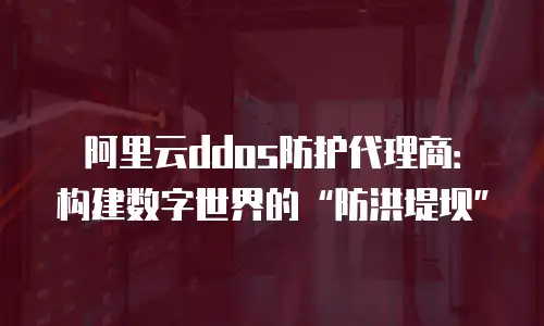 阿里云ddos防护代理商：构建数字世界的“防洪堤坝”