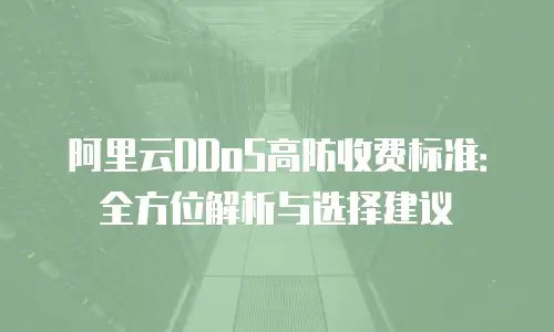 阿里云DDoS高防收费标准：全方位解析与选择建议