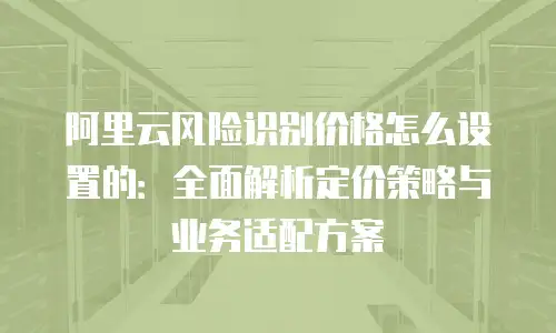 阿里云风险识别价格怎么设置的：全面解析定价策略与业务适配方案