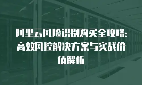 阿里云风险识别购买全攻略：高效风控解决方案与实战价值解析