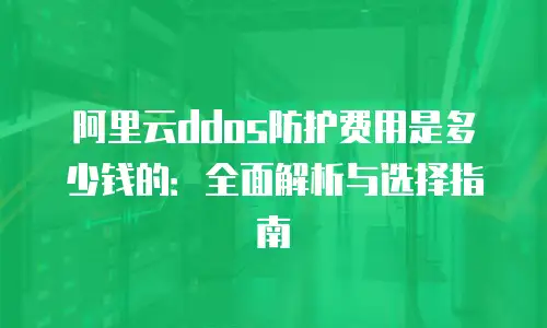 阿里云ddos防护费用是多少钱的：全面解析与选择指南