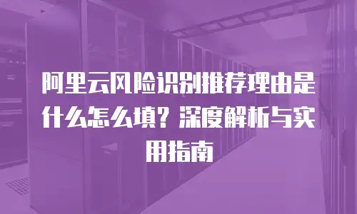 阿里云风险识别推荐理由是什么怎么填？深度解析与实用指南