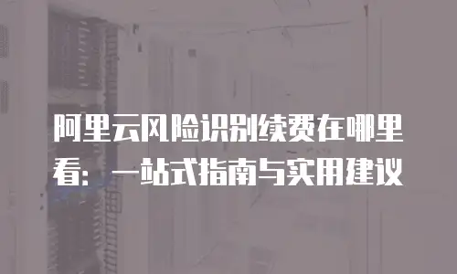阿里云风险识别续费在哪里看：一站式指南与实用建议
