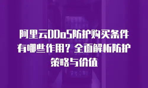 阿里云DDoS防护购买条件有哪些作用？全面解析防护策略与价值