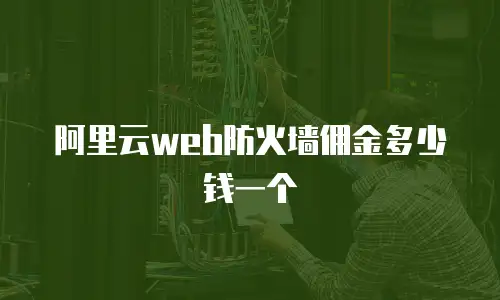 阿里云web防火墙佣金多少钱一个