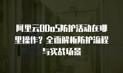 阿里云DDoS防护活动在哪里操作？全面解析防护流程与实战场景