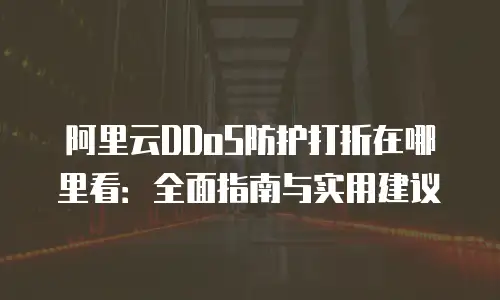 阿里云DDoS防护打折在哪里看：全面指南与实用建议