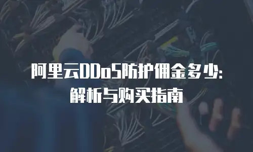 阿里云DDoS防护佣金多少：解析与购买指南