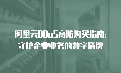 阿里云DDoS高防购买指南：守护企业业务的数字盾牌