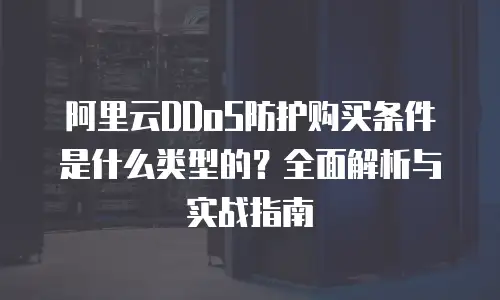 阿里云DDoS防护购买条件是什么类型的？全面解析与实战指南