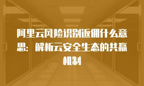 阿里云风险识别返佣什么意思：解析云安全生态的共赢机制