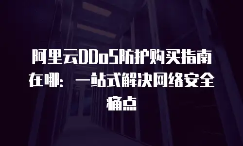 阿里云DDoS防护购买指南在哪：一站式解决网络安全痛点