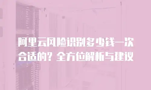 阿里云风险识别多少钱一次合适的？全方位解析与建议