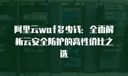 阿里云waf多少钱：全面解析云安全防护的高性价比之选