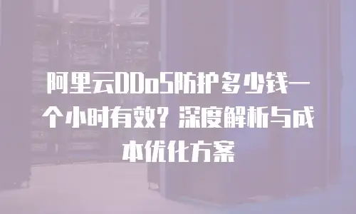 阿里云DDoS防护多少钱一个小时有效？深度解析与成本优化方案