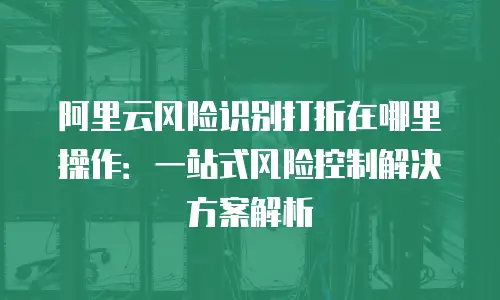 阿里云风险识别打折在哪里操作：一站式风险控制解决方案解析