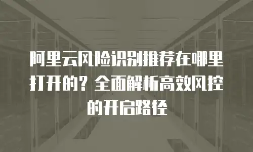 阿里云风险识别推荐在哪里打开的？全面解析高效风控的开启路径