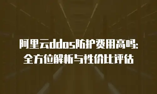 阿里云ddos防护费用高吗：全方位解析与性价比评估