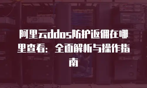 阿里云ddos防护返佣在哪里查看：全面解析与操作指南
