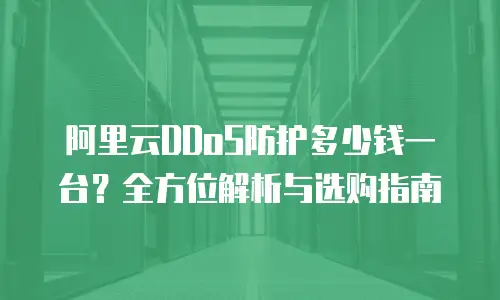 阿里云DDoS防护多少钱一台？全方位解析与选购指南