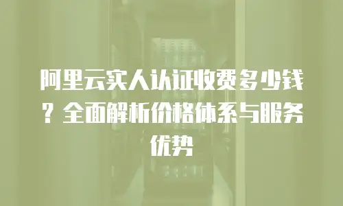 阿里云实人认证收费多少钱？全面解析价格体系与服务优势