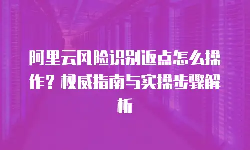 阿里云风险识别返点怎么操作？权威指南与实操步骤解析