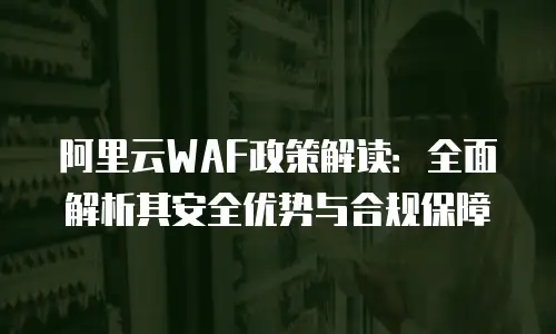 阿里云WAF政策解读：全面解析其安全优势与合规保障