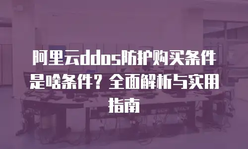 阿里云ddos防护购买条件是啥条件？全面解析与实用指南