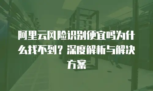 阿里云风险识别便宜吗为什么找不到？深度解析与解决方案