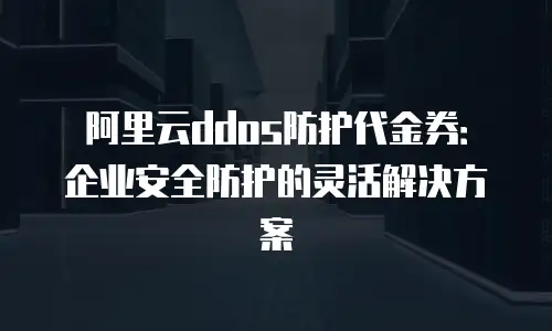 阿里云ddos防护代金券：企业安全防护的灵活解决方案