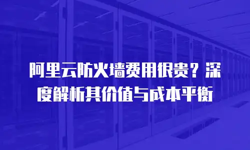 阿里云防火墙费用很贵？深度解析其价值与成本平衡