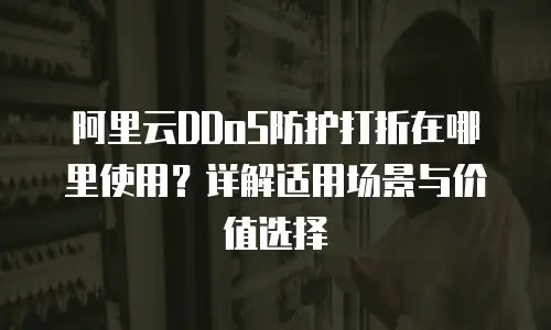 阿里云DDoS防护打折在哪里使用？详解适用场景与价值选择